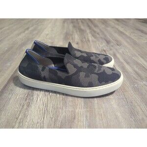 Rothy's The Original Slip On Sneakers Gray Black Knit Camo Women's Size 8